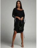 Black dress with ties 1403 - Online store - Boutique